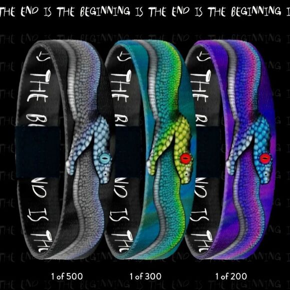 ZOX "IS THE END IS THE BEGINNING" #910 BLACK RARE SNAKE APP EXCLUSIVE WRISTBAND - Picture 4 of 8